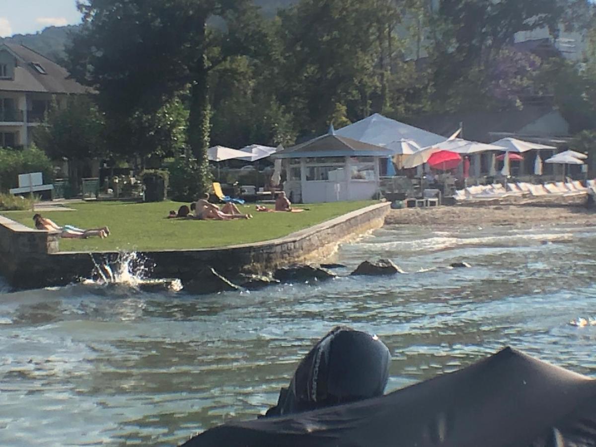 Studio Les Pieds Dans L'Eau Au Bord Du Lac D'Annecy Duingt Exterior foto